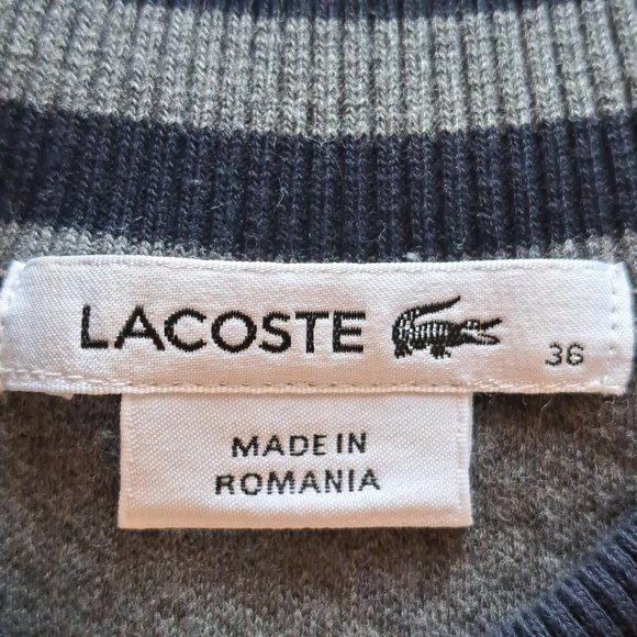 LACOSTE $200 sweater polo TOP Sz 36 or S PREPPY CASUAL CHIC GORPCORE A REAL GEM - Picture 13 of 15